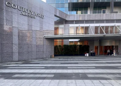 Main entrance of Courtyard Taipei Downtown.