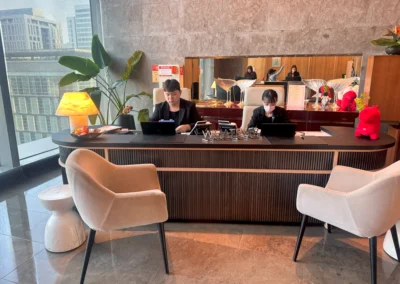 Concierge desk at W Taipei’s main lobby.