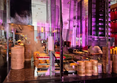 The open kitchen at YEN restaurant in W Taipei.