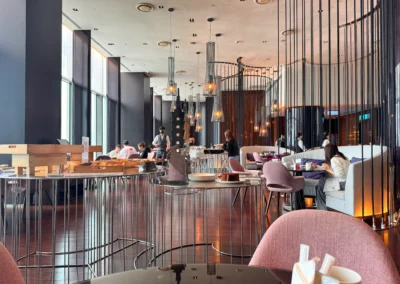 The elegant dining area at YEN restaurant in W Taipei.